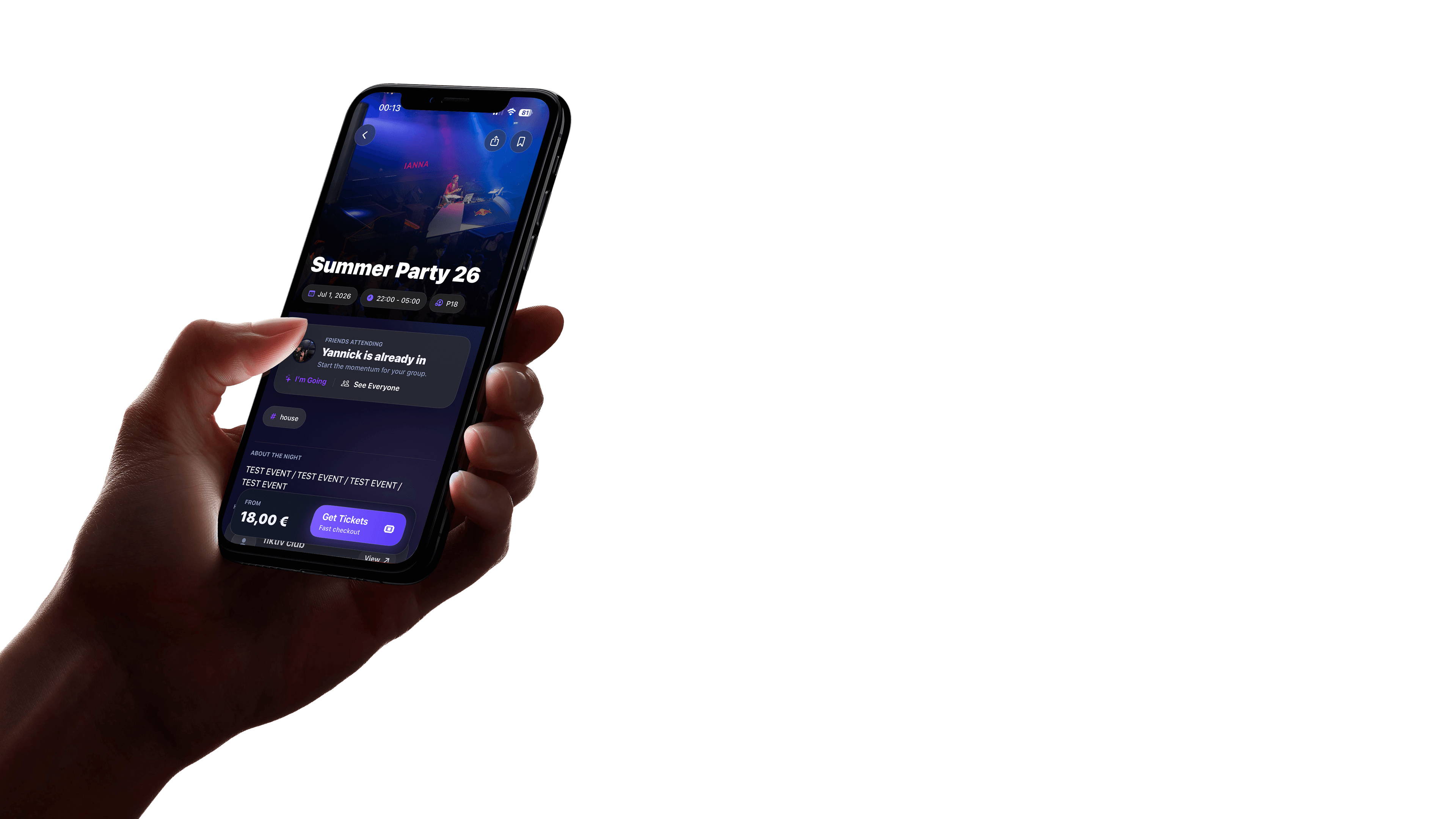 Tikez in deiner Tasche